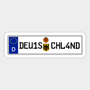 Germany car license plate Sticker